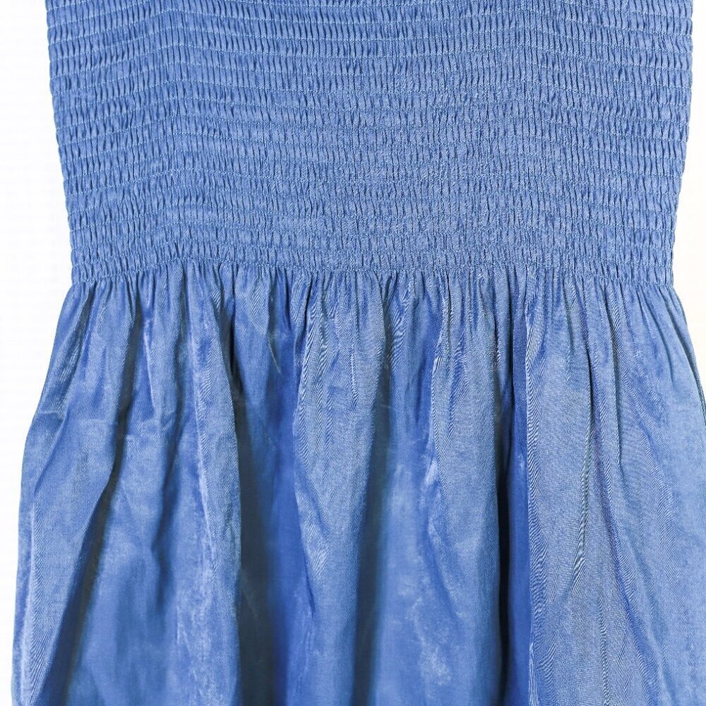 Clarisbelle Size XL gathered front elastic bust babydoll top blue - Picture 7 of 12